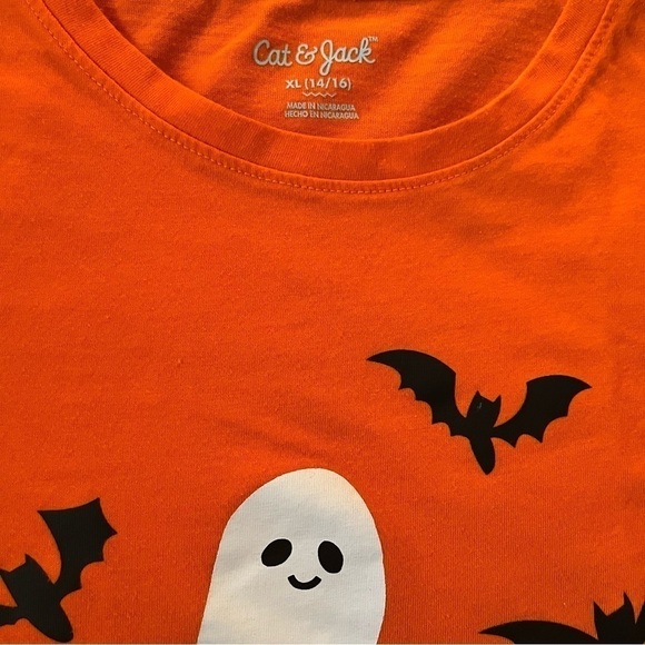 Cat & Jack bundle of 2 Halloween and Christmas themed shirts size 14/16 - Picture 2 of 6